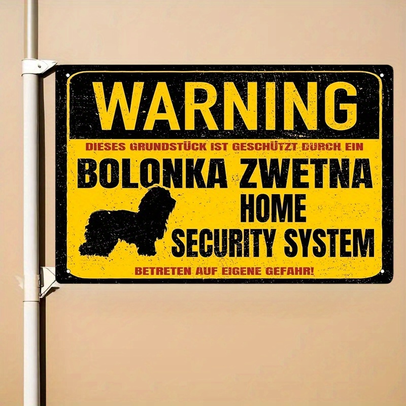Home Security Door - Room Decor Bolonka Zwetna Dog Warning