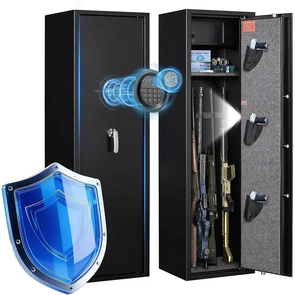 Home Security Safe - Biometric Fingerprint Safe - 8-10 Rifles