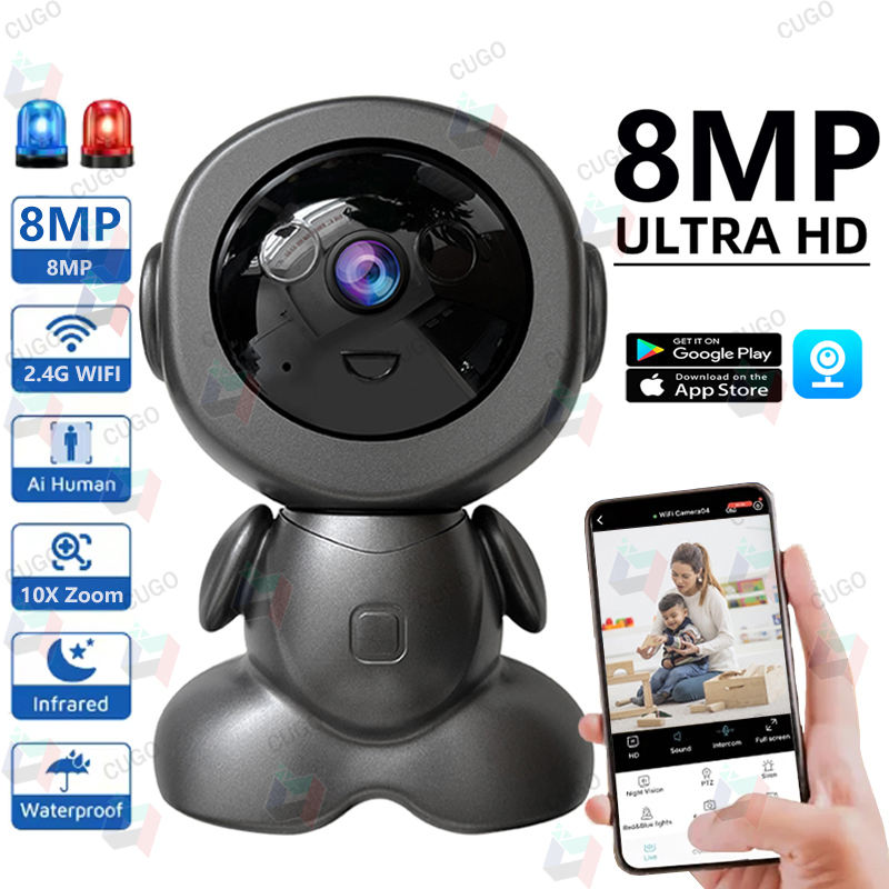 8MP Wifi Surveillance Robot Ca - đánh giá và giá Home Security Camera System