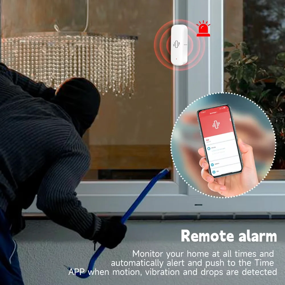 Smart ZigBee Vibration Sensor  - đánh giá và giá Home Security App