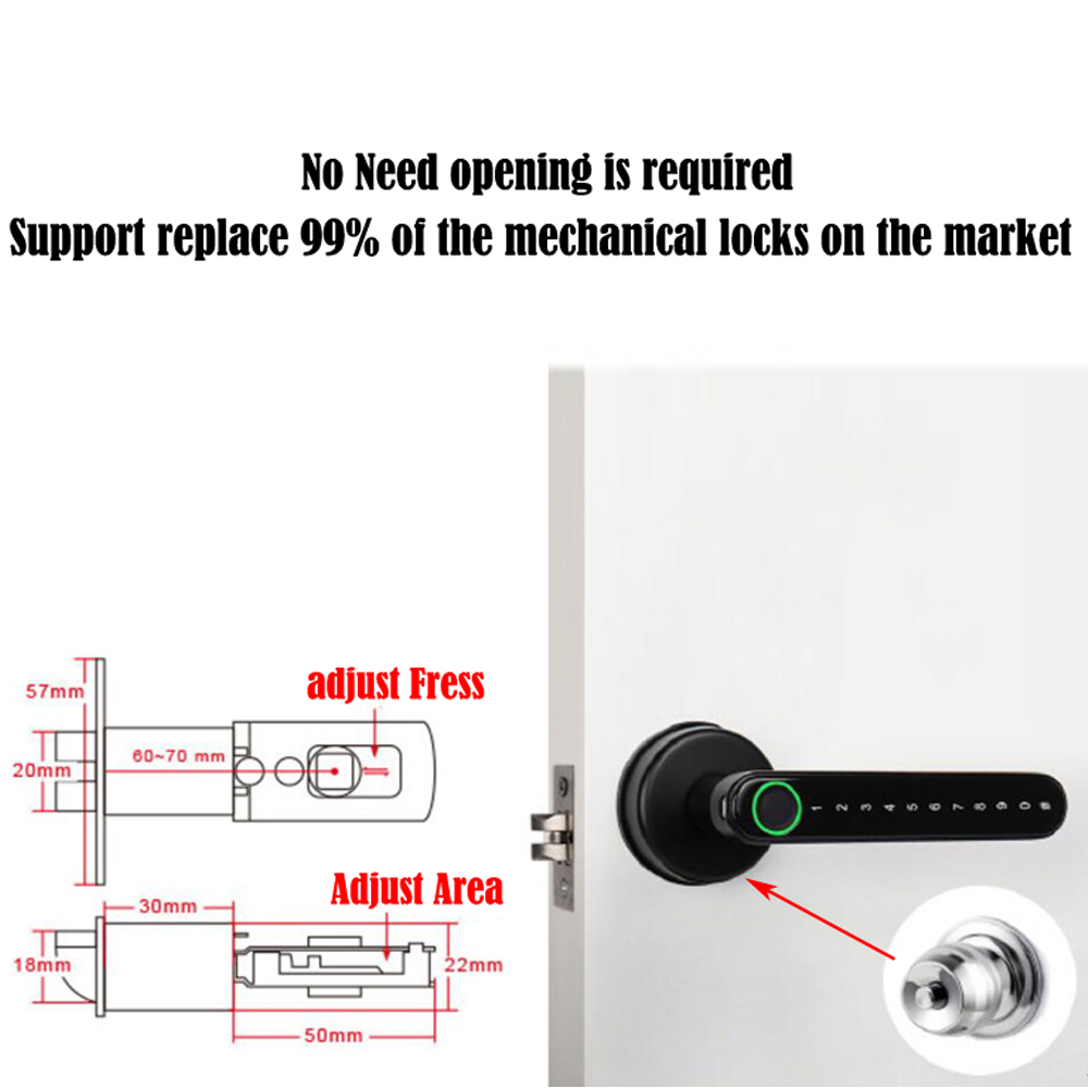 TTLock Smart Bluetooth Fingerp - đánh giá và giá Home Security Door