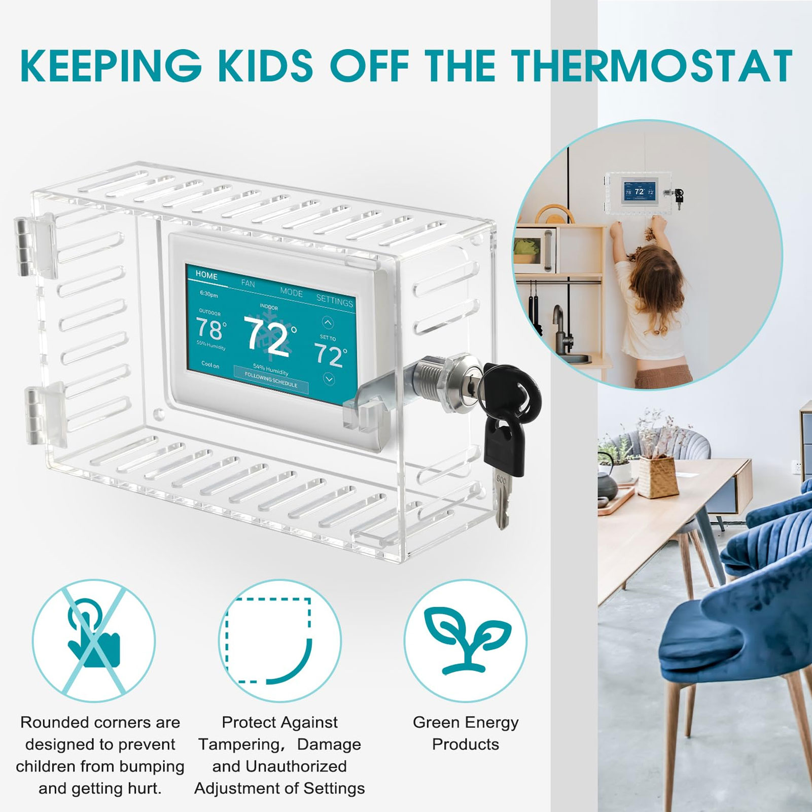 Thermostat Lock Box Clear Acry - đánh giá và giá Home Security Firms