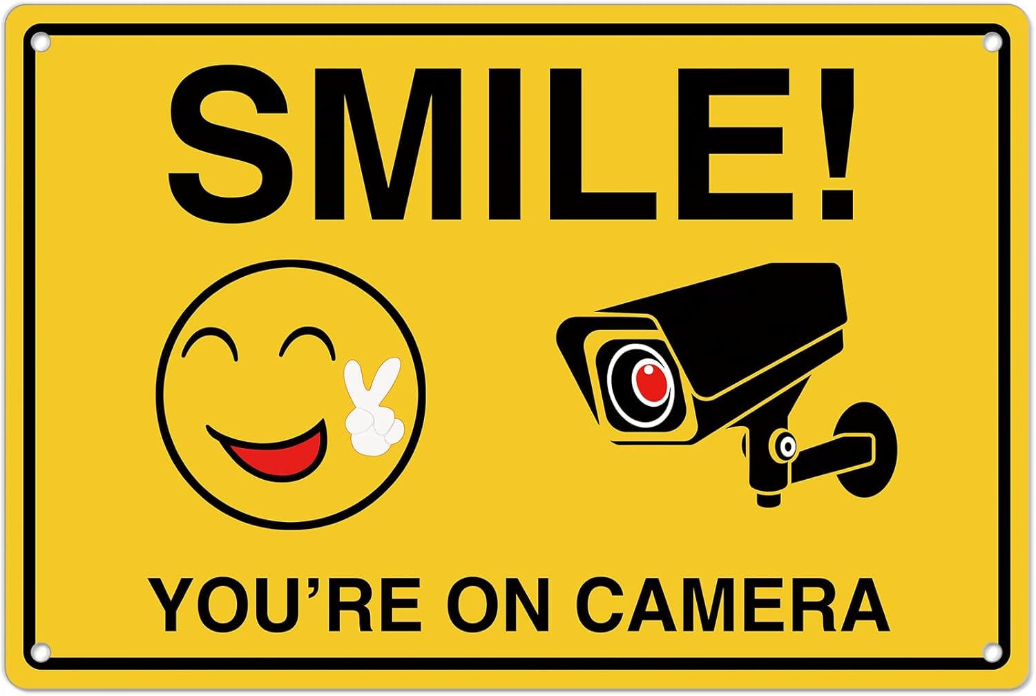 Smile Youre On Camera Signs ;  - đánh giá và giá Home Security Outdoor Camera System