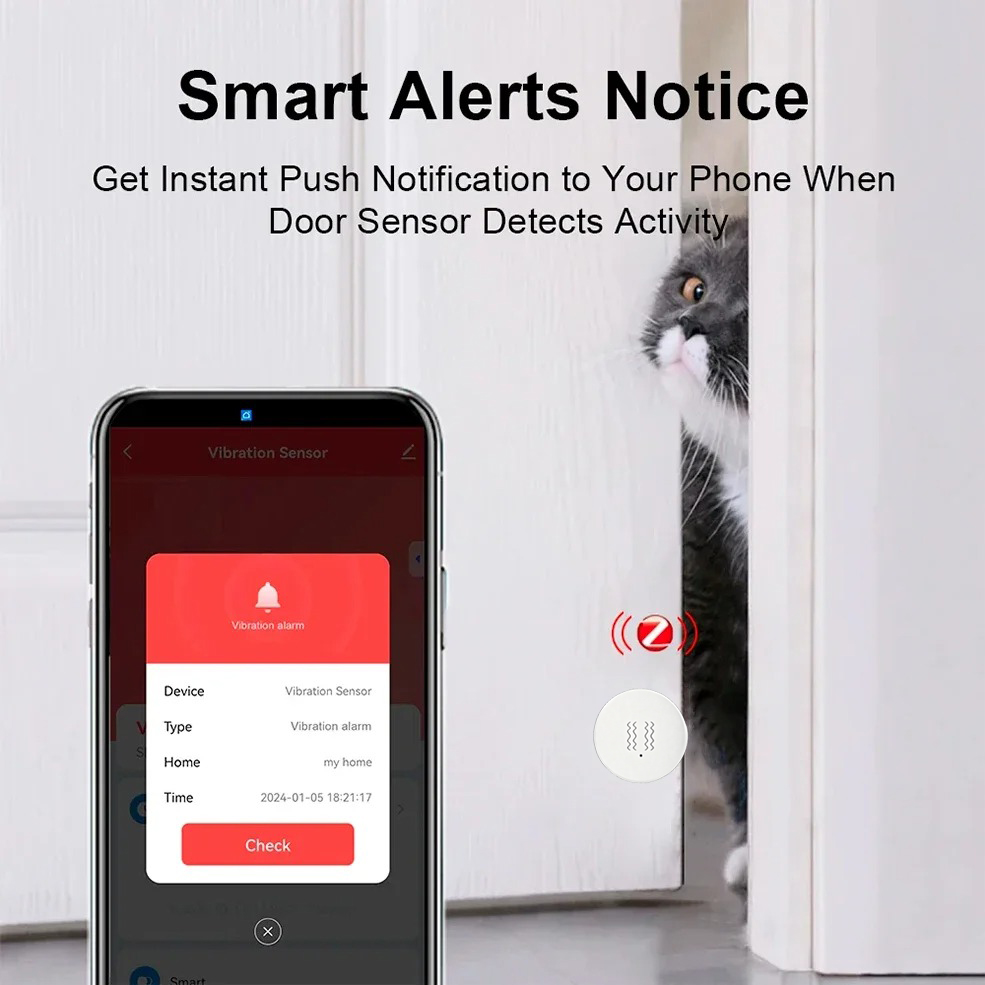 Tuya Zigbee Smart Vibration Se - đánh giá và giá Home Security App