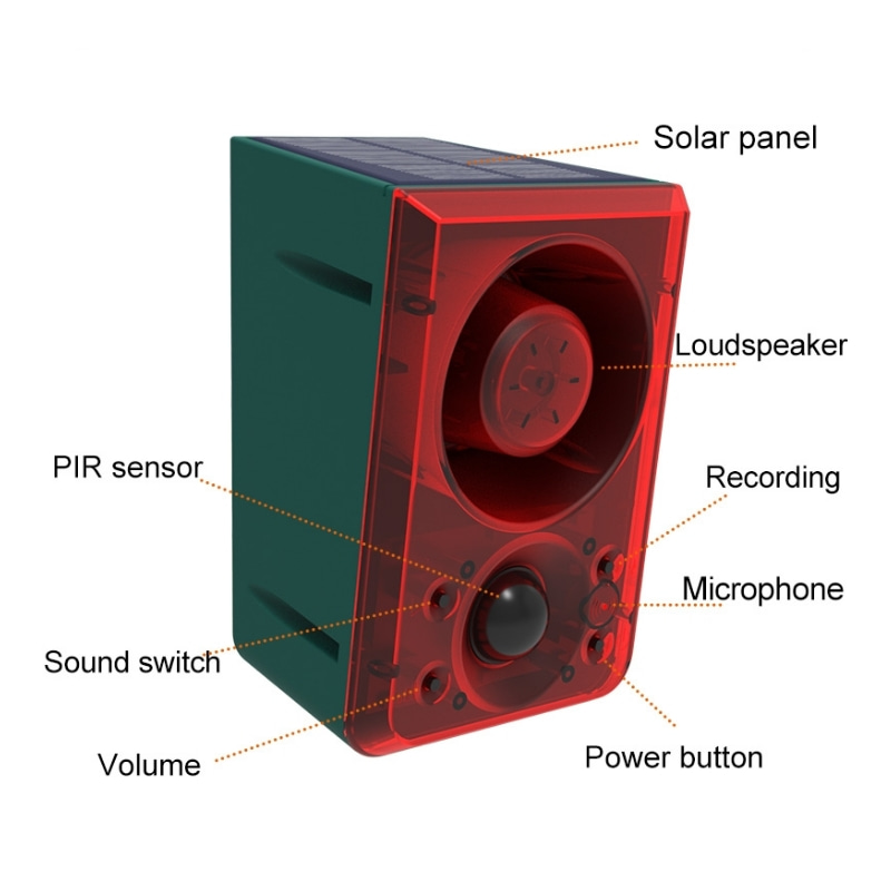 Outdoor Solar Motion Sensor Al - đánh giá và giá Barking Dog Alarm