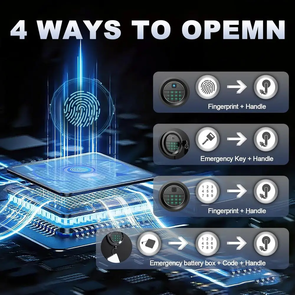 Biometric Fingerprint Safe - 8 - đánh giá và giá Home Security Safe