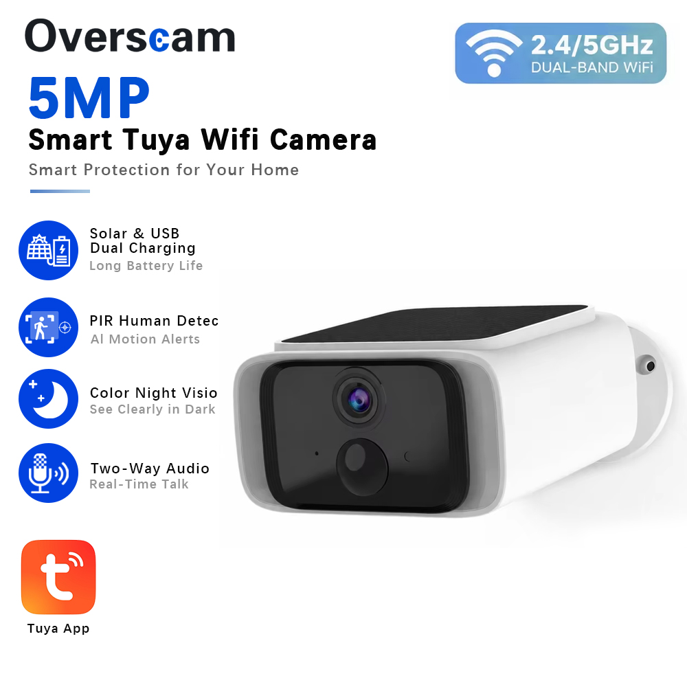Tuya 5MP Solar Security Camera - đánh giá và giá Home Security Outdoor Camera System