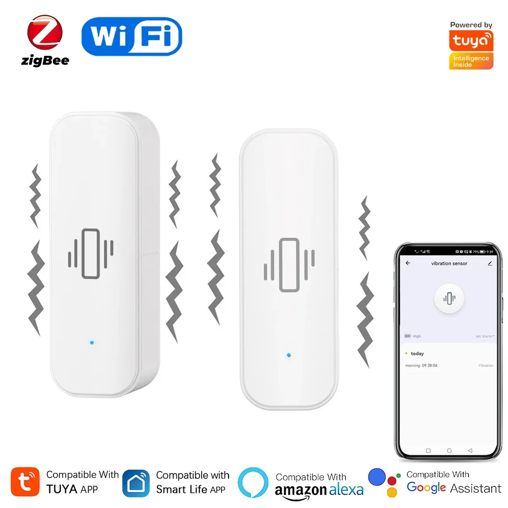 Tuya WiFi/Zigbee Smart Vibrati - đánh giá và giá Home Security App